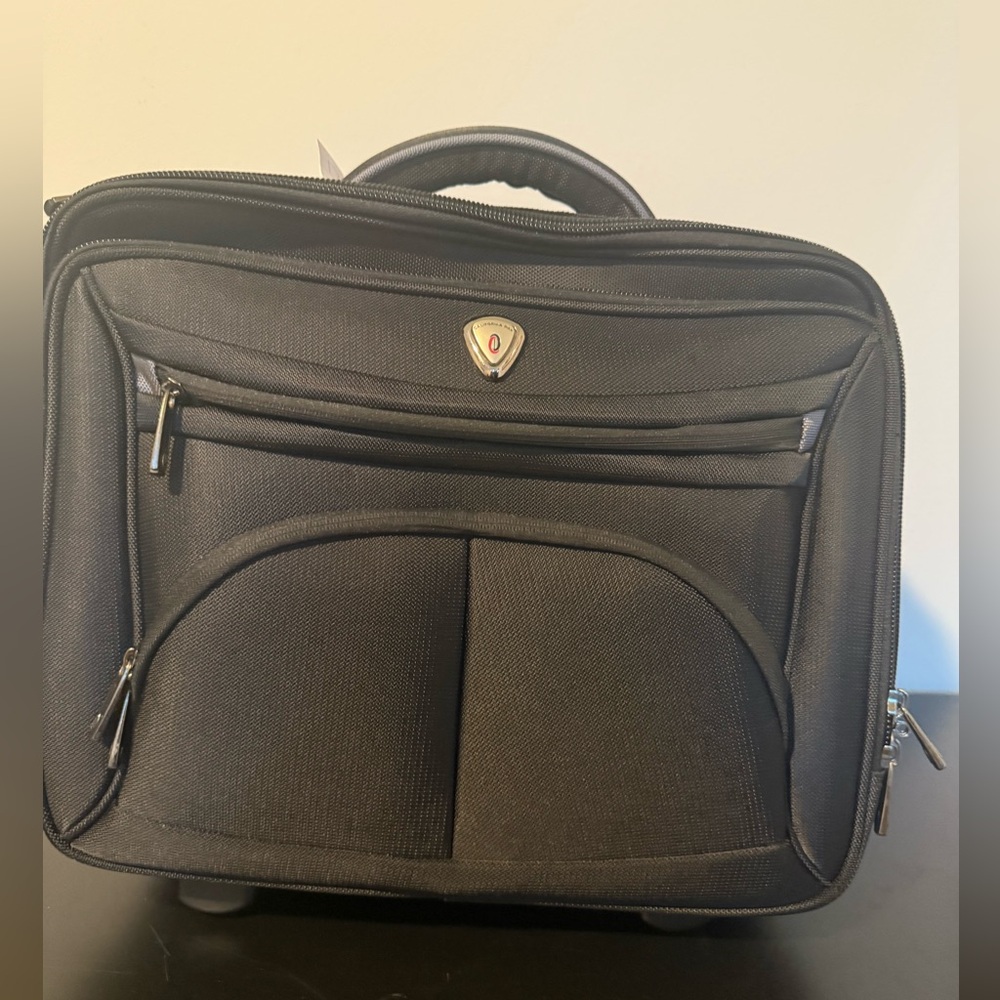 Black Rolling Briefcase